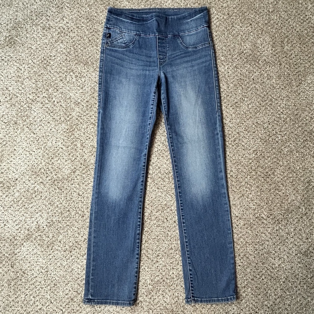 Rock & Republic Fever Jegging Jeans Womens 10 Blue Dark Wash High Rise Pull On